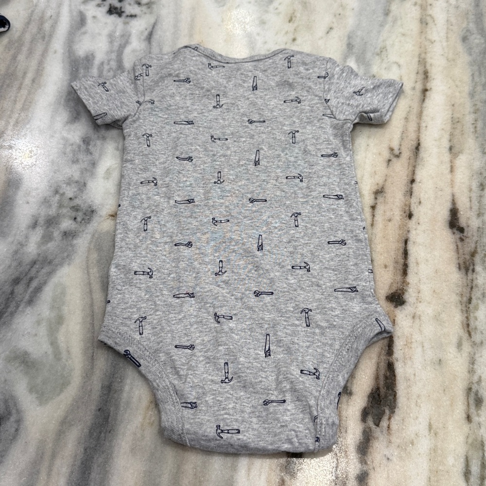 Carter's Gray and Blue Printed Bodysuit - Picture 5 of 5